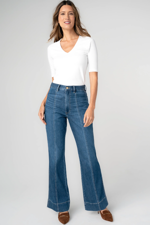 Relaxed High Rise Seamed Bootcut Jean — Bayshore