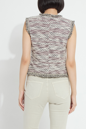 Cleo Tweed Top — Willow