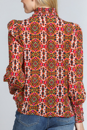 APNY- Red Multi Blouse