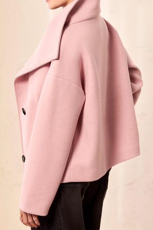 Funnel Neck Jacket — Pink Frost