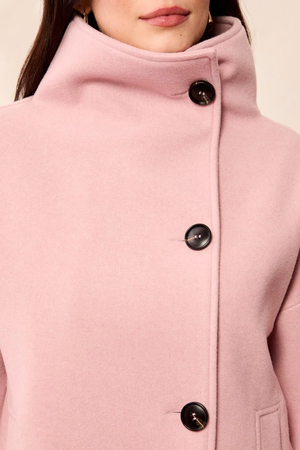 Funnel Neck Jacket — Pink Frost