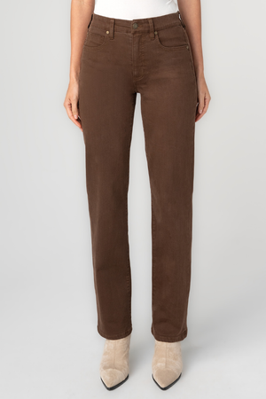 Kennedy Comfort Straight Jean — Carob Brown