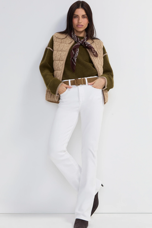Liverpool Reversible Cable Knit Puffer Vest – Harvest Khaki Melange