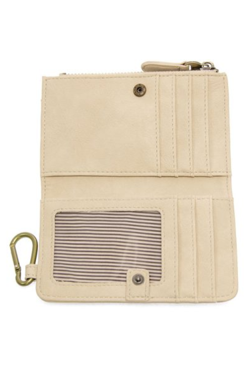 Joy Susan | Bobbie Bifold Wallet With Carabiner Linen