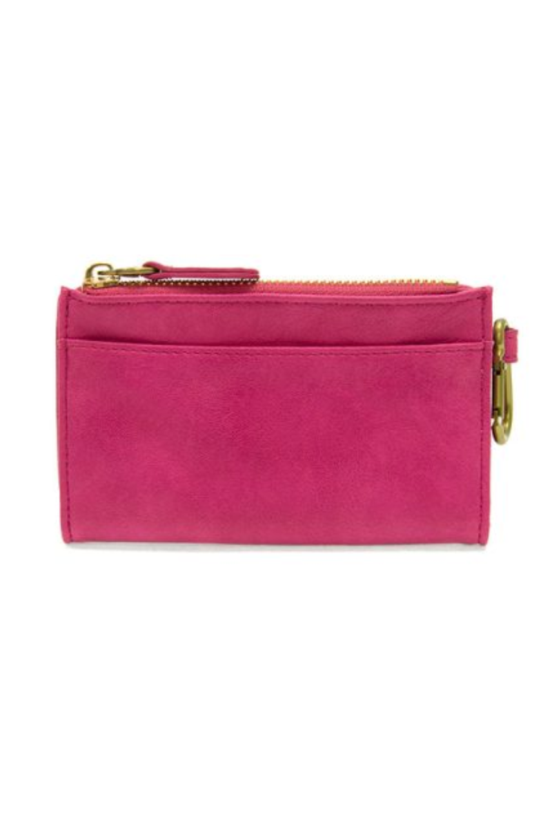 Bobbie Bifold Wallet With Carabiner Cerise