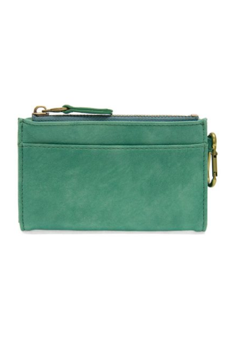 Bobbie Bifold Wallet With Carabiner Turquoise