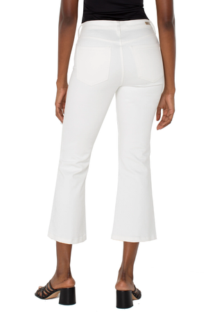 Hannah Crop Flare -White