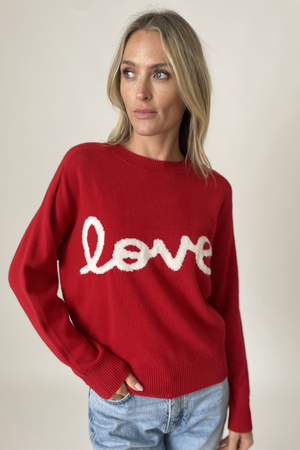 SIX/FIFTY- Red Love Sweater