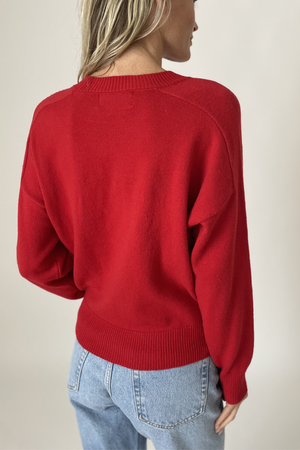 SIX/FIFTY- Red Love Sweater