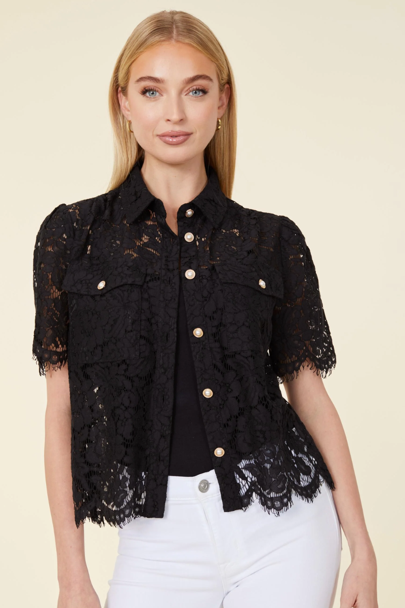 Black Lace Top - Morgan Miller