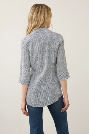 Long Sleeve Striped Top — Blueberry Stripe