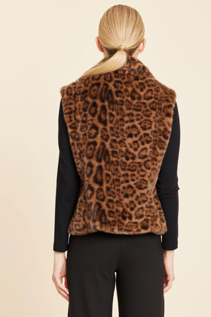 Faux Fur Vest — Leopard