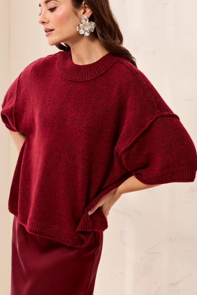 Elbow Sleeve Sweater — Heather Pinot