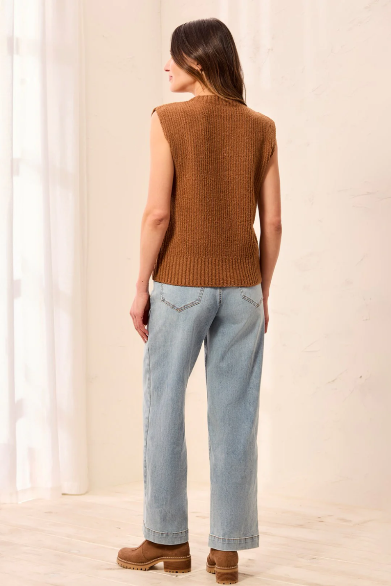 Split Neck Sweater Vest — Hazelwood