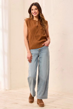 Split Neck Sweater Vest — Hazelwood