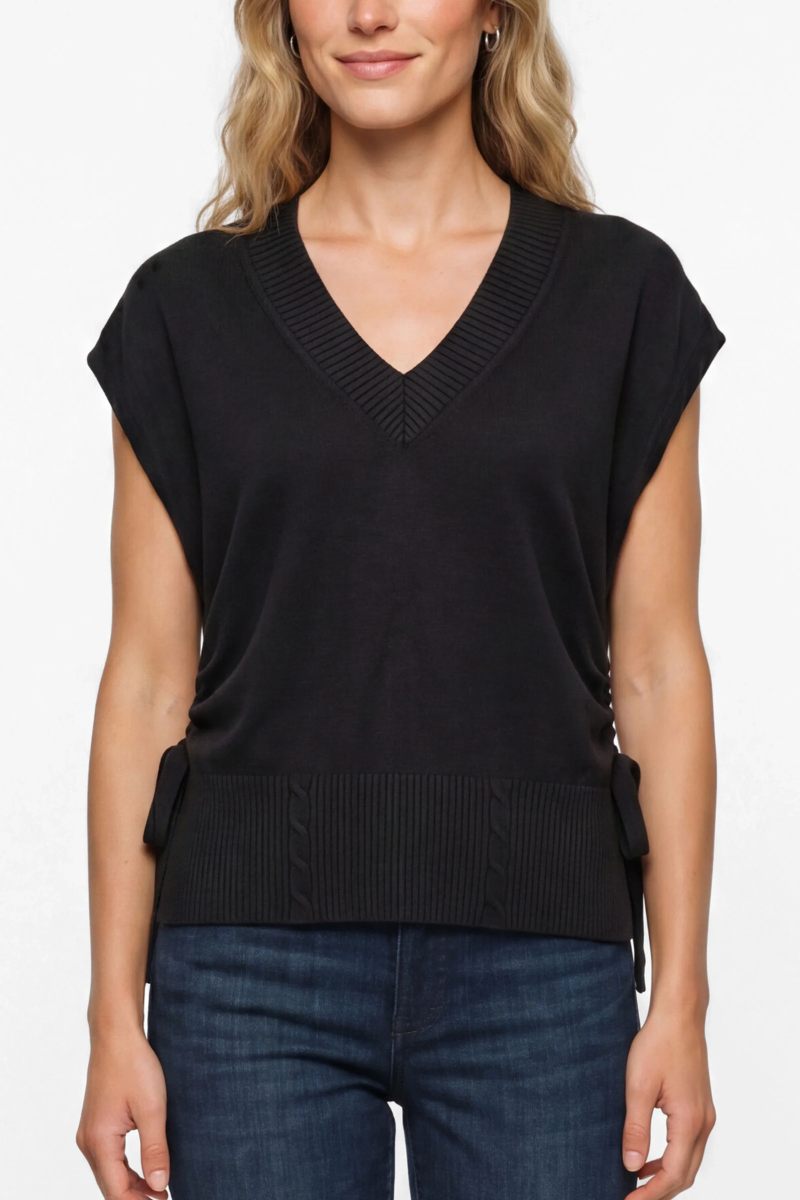 V-neck Dolman Sweater W/ Ties