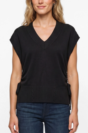 V-neck Dolman Sweater W/ Ties