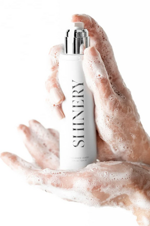 Shinery Radiance Wash Luxury Jewelry Cleaner - Apply 3-4 pumps to palm, create lather, massage onto jewelry, rinse and pat dry.