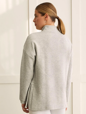 Grey l/s Tunic Side Slits
