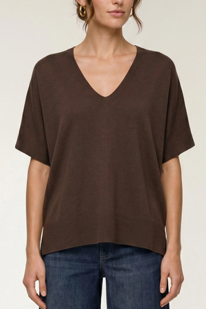 Short Sleeve Dolman Sweater — Java
