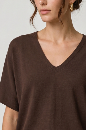 Short Sleeve Dolman Sweater — Java