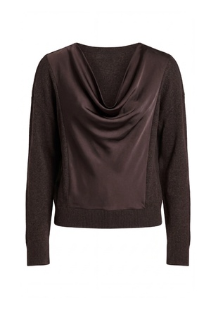 Long Sleeve Drape Neck Sweater — Java Malange