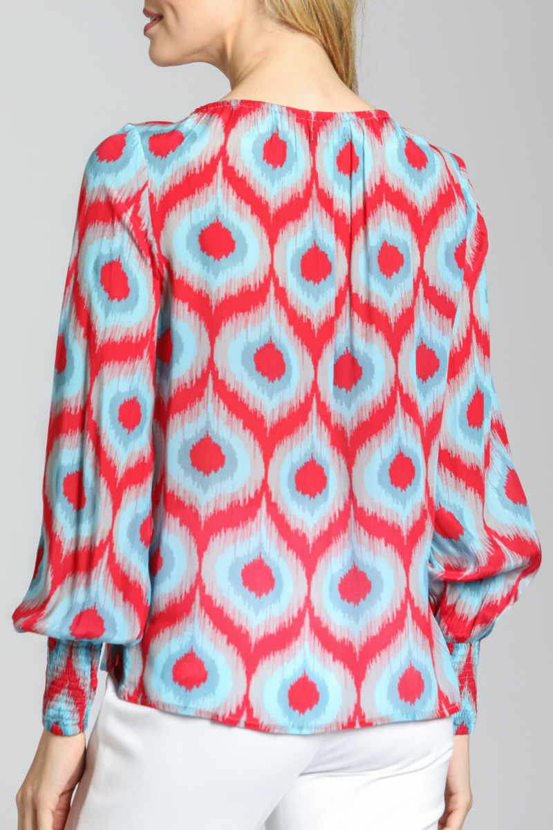 APNY- Red Multi Blouse