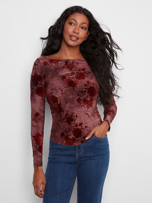 Long Sleeve Top — Merlot