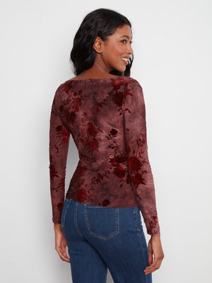 Long Sleeve Top — Merlot