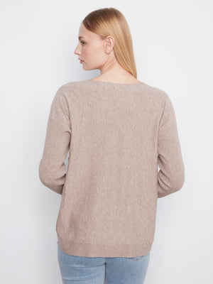 Button Side Sweater — Taupe