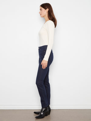 Cuffed Pant — Blue/Black