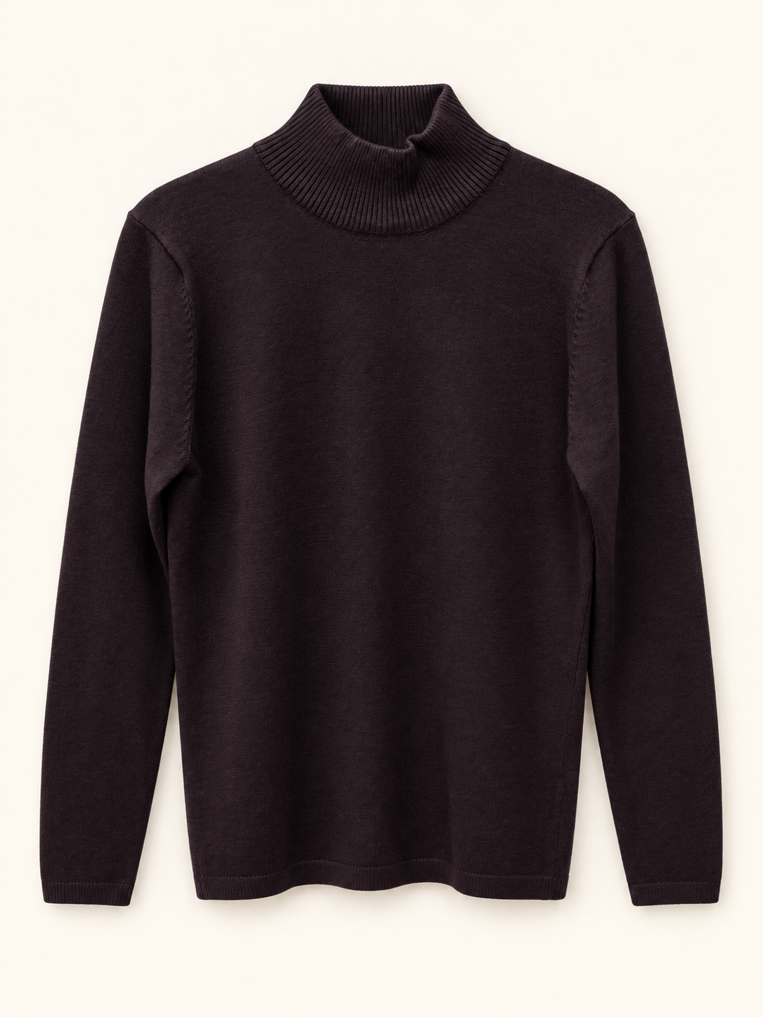 Mock T-Neck Sweater — Bittersweet Chocolate