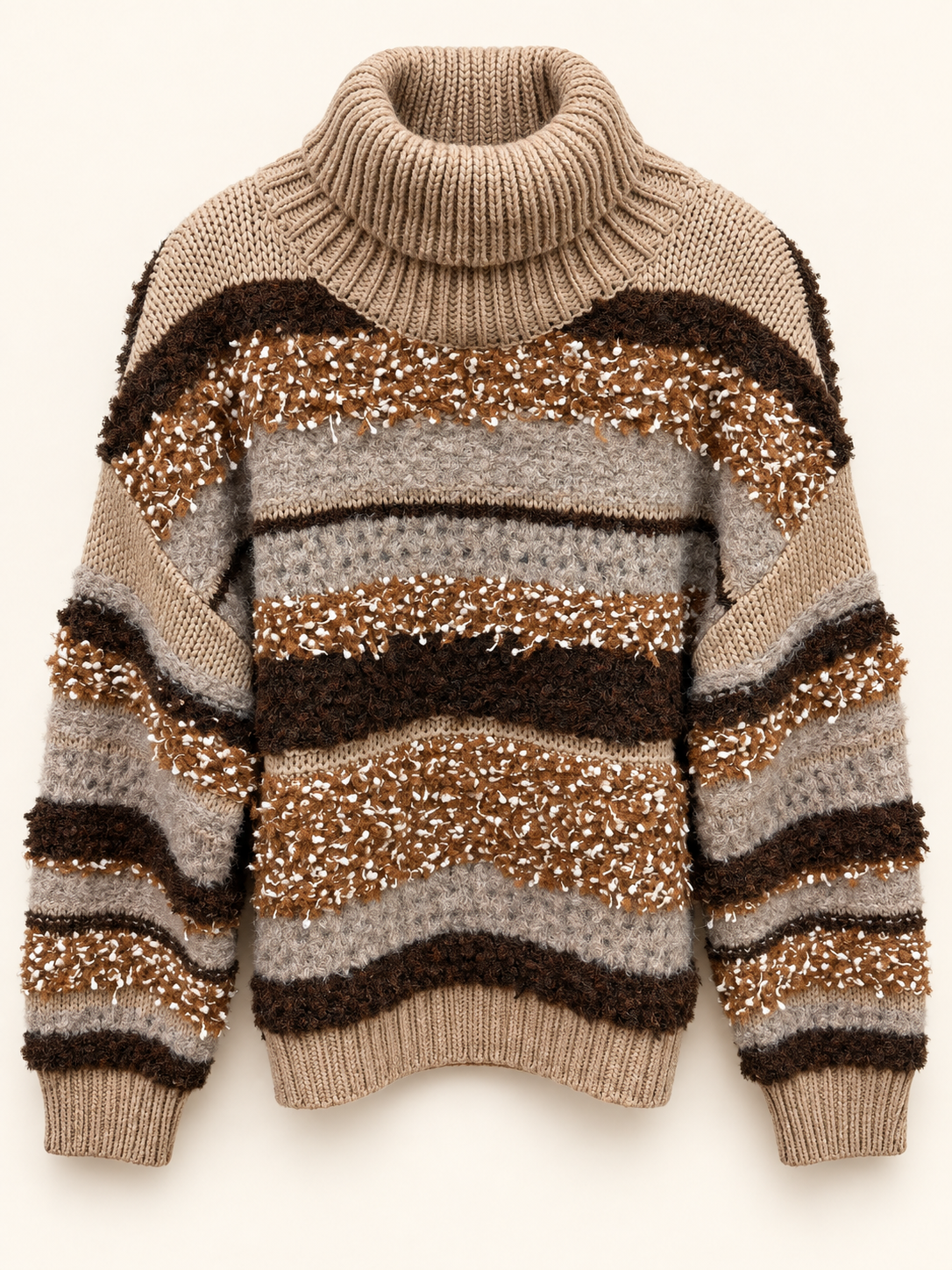 Short Sleeve Sweater with Nailhead Detail — Brown