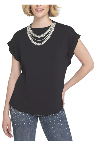 Necklace Tee — Black
