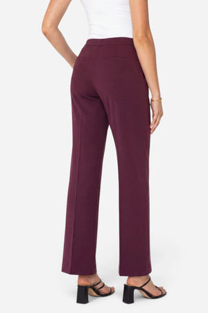 Kayla Wide Leg Pant — Dark Oxblood