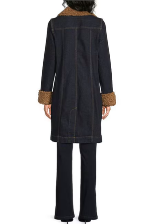 Liverpool LA Sherpa-Trimmed Denim Jacket