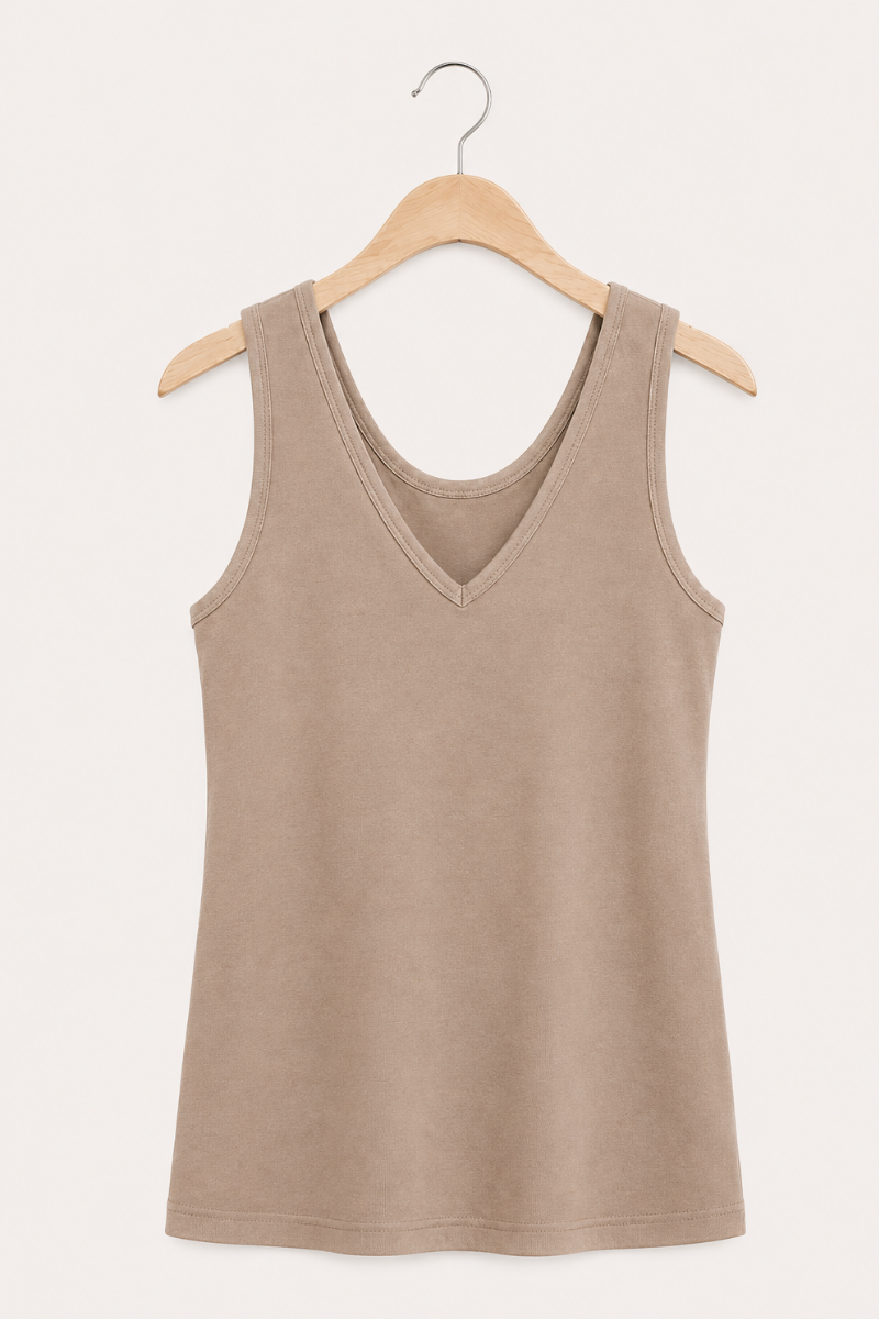 Wide Strap Cami — Vintage Khaki