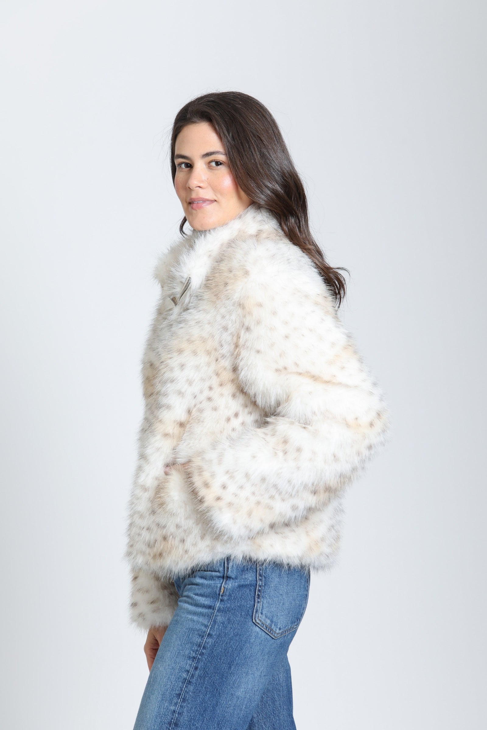 Leopard Print Jacket — Cloud Dancer