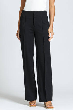 Center Seam Ponte Pant — Black