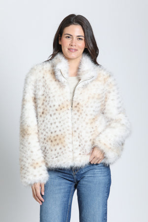 Leopard Print Jacket — Cloud Dancer