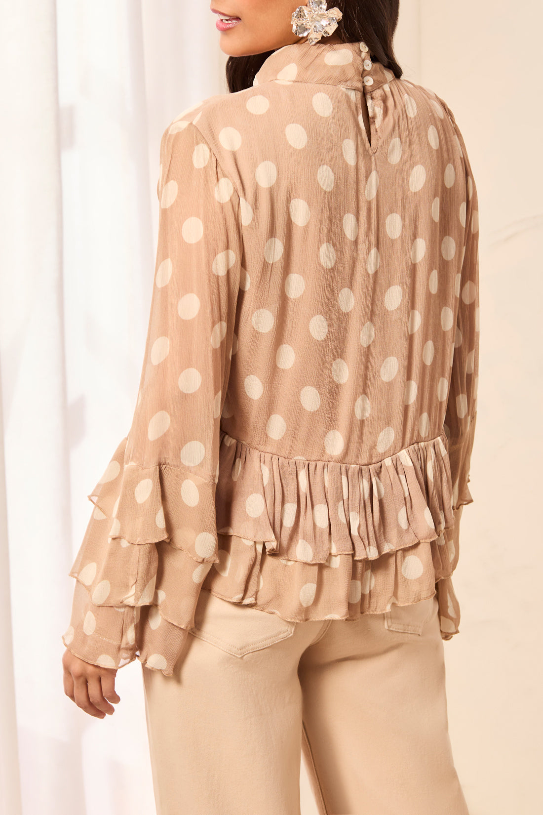 Peplum Top with Frill — Pashmina