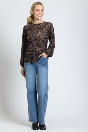 Knit Top — Cocoa Leopard