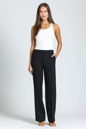 Center Seam Ponte Pant — Black